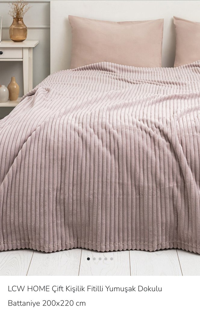 LCW Home Çift Kişilik Vizon Battaniye - Görsel 2