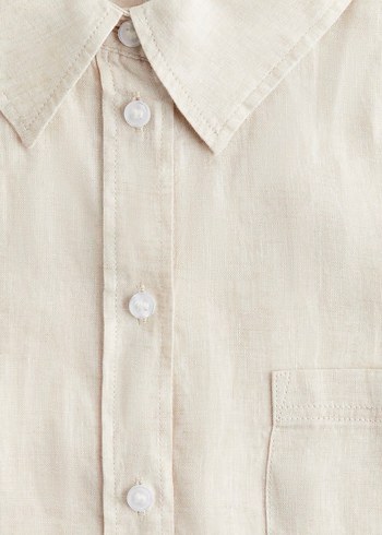 H&M Keten Gömlek - Görsel 3