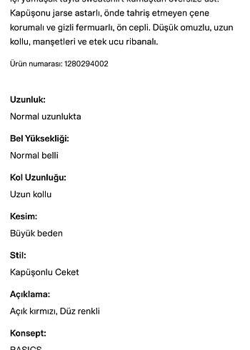 Kız Çocuk Kapüşonlu Fermuarlı Oversize Sweatshirt - Görsel 2