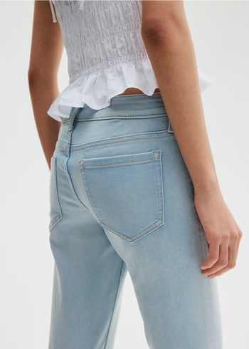 H&M Kadın Mavi Midi Boy Denim Jean - Görsel 2