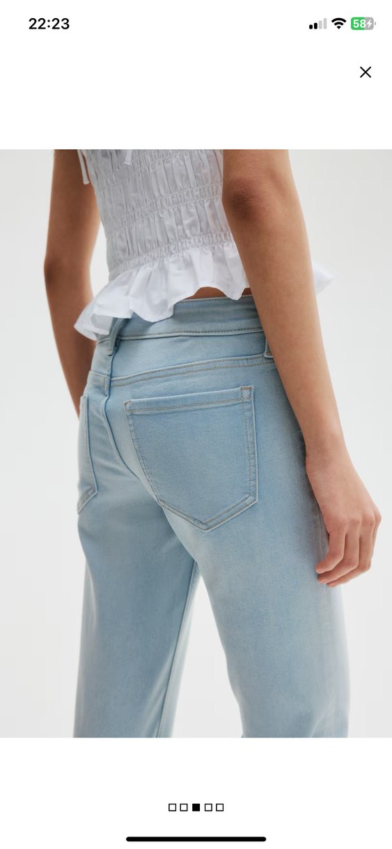 H&M Kadın Mavi Midi Boy Denim Jean - Görsel 2