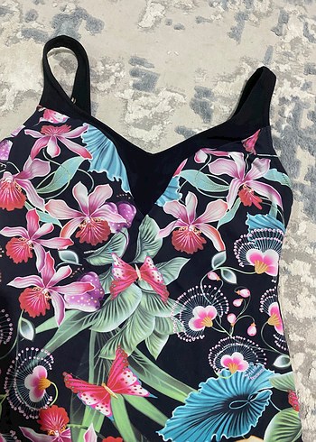 Çiçek Desenli Kadın Mayo Mini Boy - Görsel 3