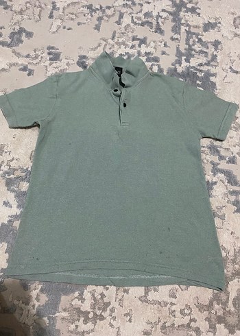 Erkek Keten Yeşil Polo Yaka Tişört