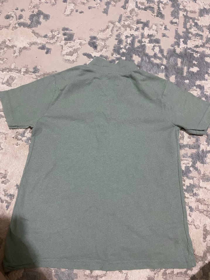 Erkek Keten Yeşil Polo Yaka Tişört - Görsel 4