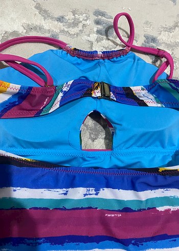 Renkli Bağcıklı Kadın Mayo - Görsel 7