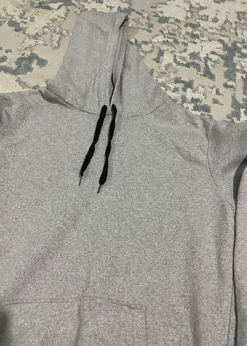 s Beden Gri Kapüşonlu Kadın Sweatshirt