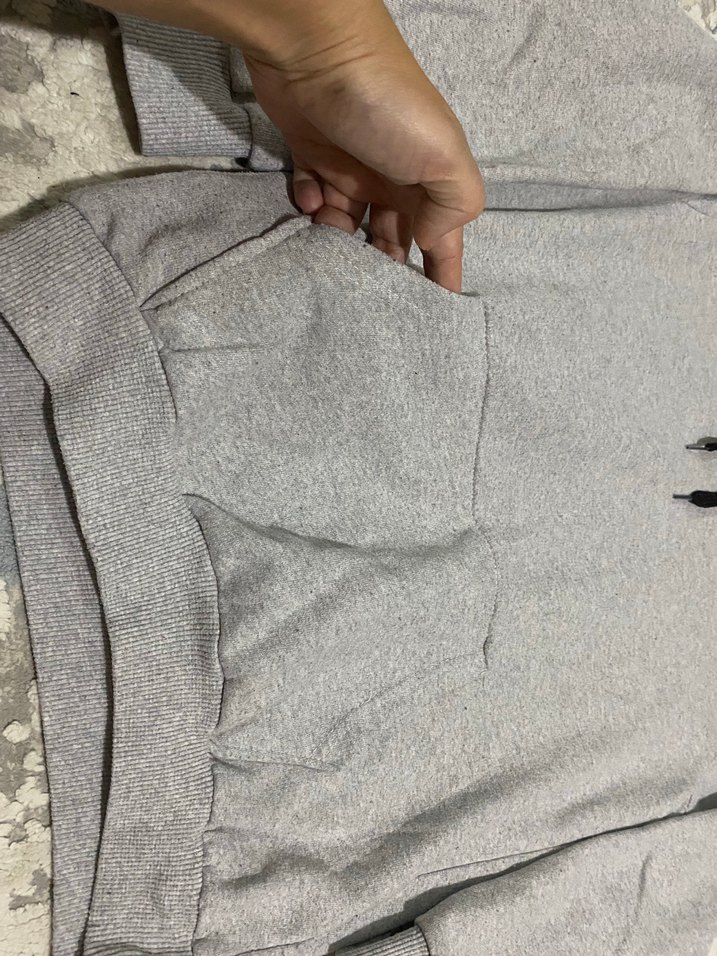 Gri Kapüşonlu Kadın Sweatshirt - Görsel 4