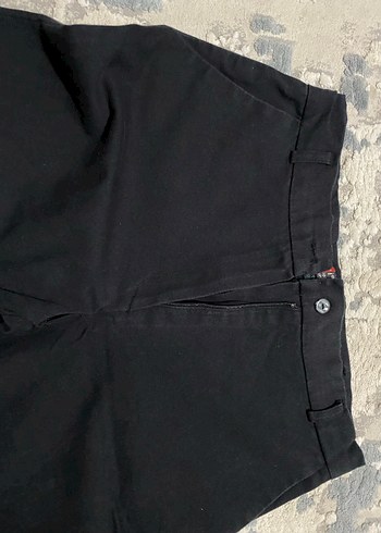 Düğmeli Lacivert Kadın Denim Pantolon - Görsel 3