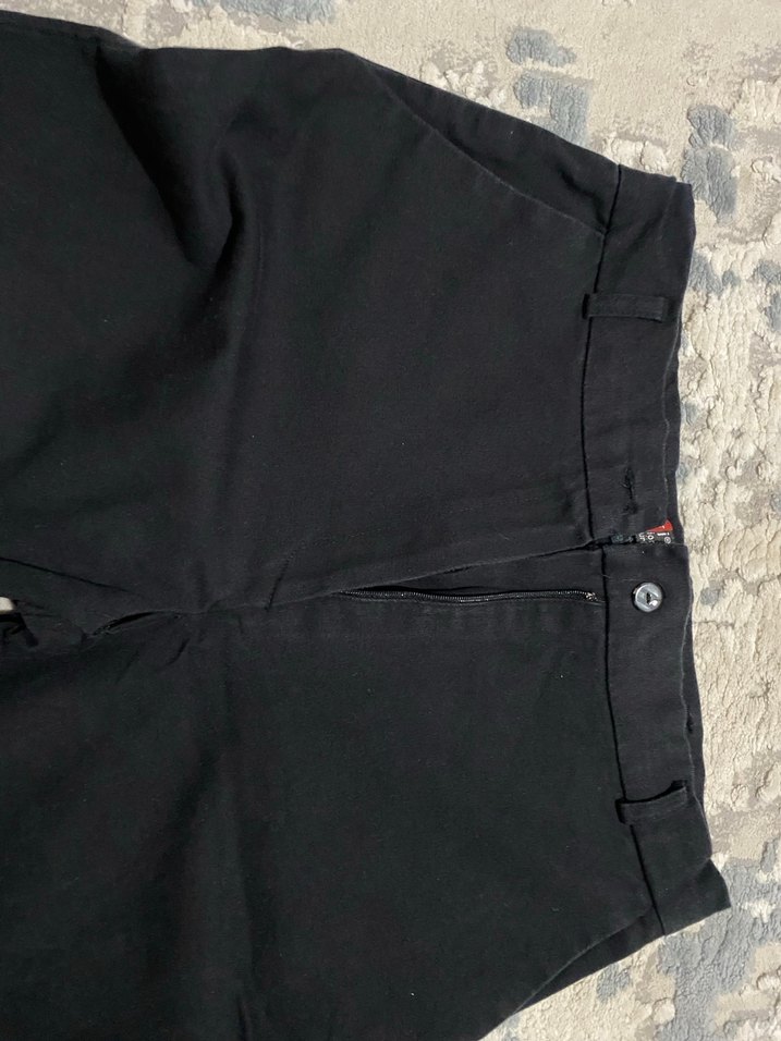 Düğmeli Lacivert Kadın Denim Pantolon - Görsel 3