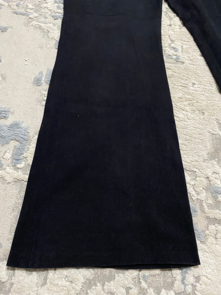 Düğmeli Lacivert Kadın Denim Pantolon - Görsel 2