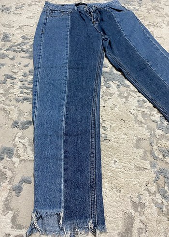 Dikiş Detaylı Midi Boy Kadın Kot Pantolon - Görsel 2