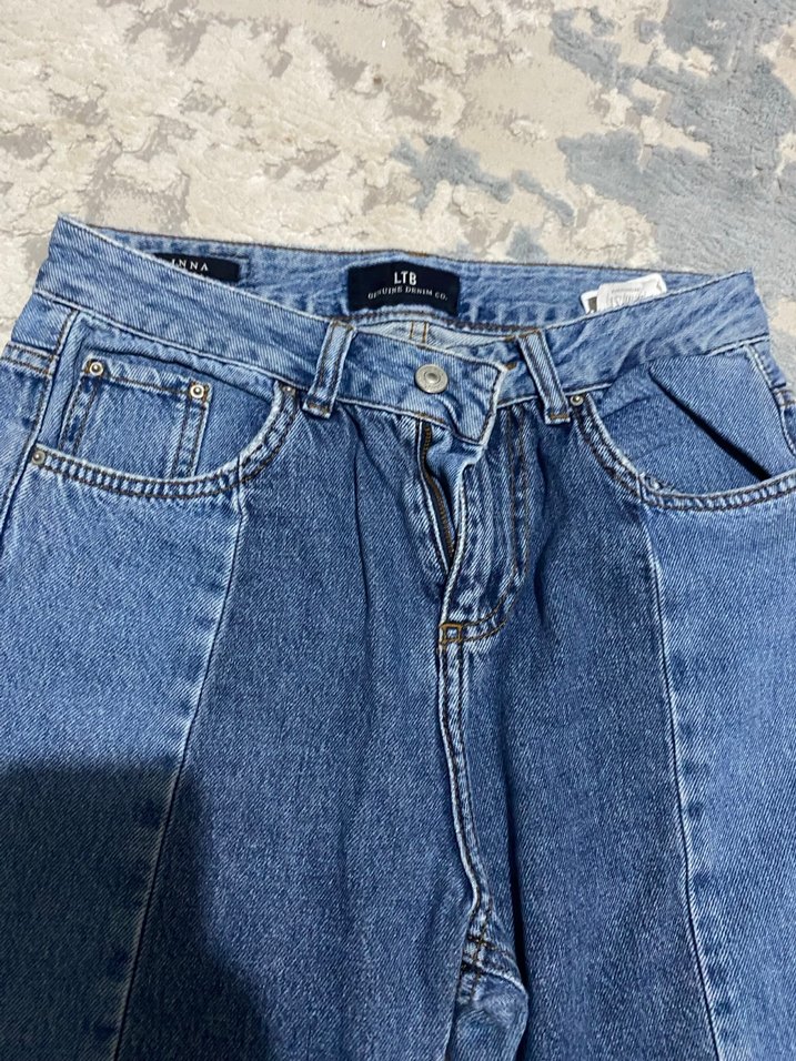 Dikiş Detaylı Midi Boy Kadın Kot Pantolon - Görsel 3