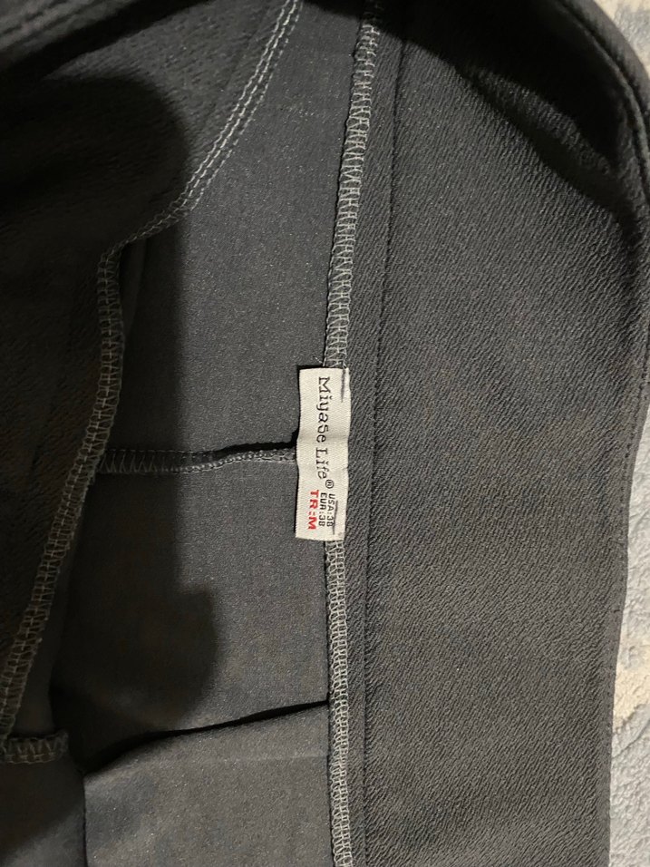 Gri Kadın Rahat Kesim Kumaş Pantolon - Görsel 4