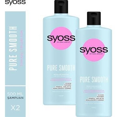 Syoss Pure Micellar Şampuan 500 ml 2li