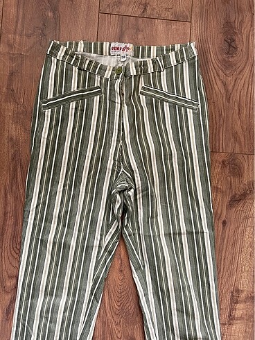 Vintage Çizgili Pantolon