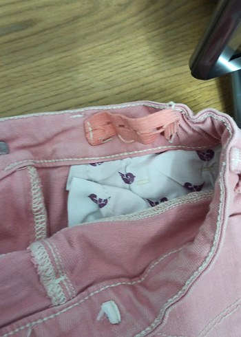 Kız Çocuk Pembe ve Mavi Denim Şort - Görsel 5