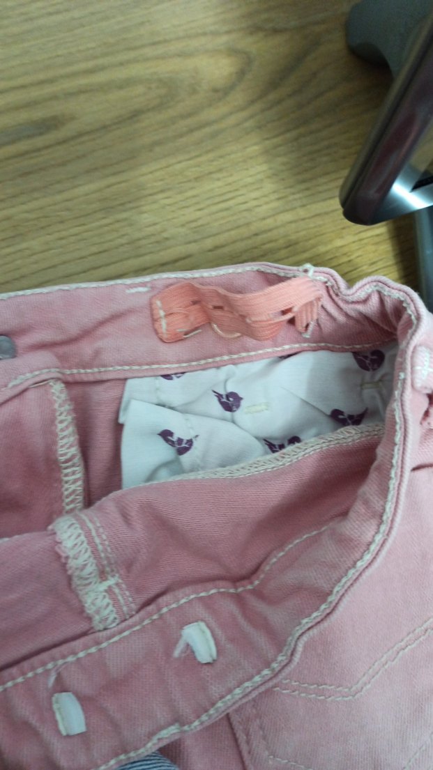 Kız Çocuk Pembe ve Mavi Denim Şort - Görsel 5