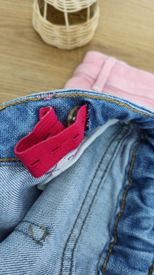 Kız Çocuk Pembe ve Mavi Denim Şort - Görsel 4
