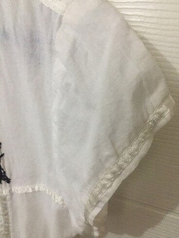Beyaz keten gömlek - Görsel 3