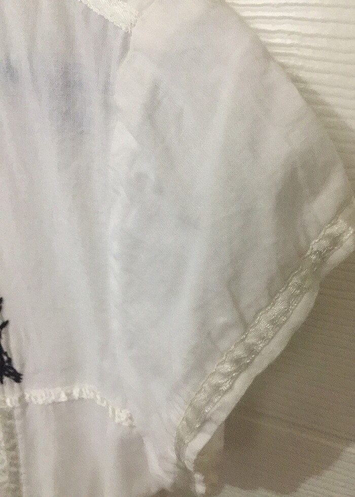 Beyaz keten gömlek - Görsel 3