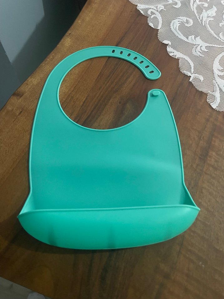 Ayarlanabilir Turkuaz Bebek Önlüğü - Görsel 2