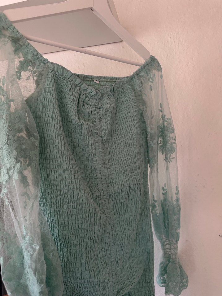 Dantel İşlemeli Straplez Mini Elbise - Görsel 5