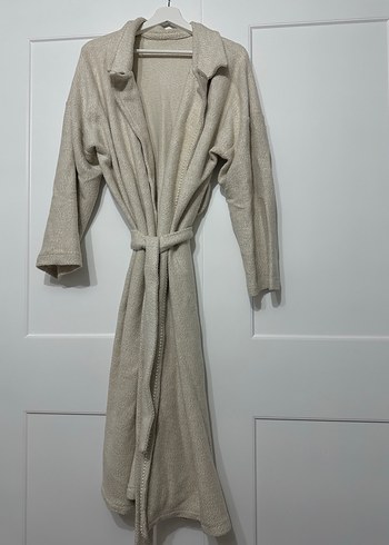 Bej incili astarsız kaban - Görsel 2