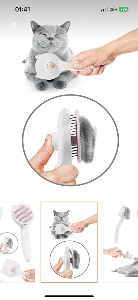 Gri Kedi Tüy Toplayıcı Fırça - Görsel 3