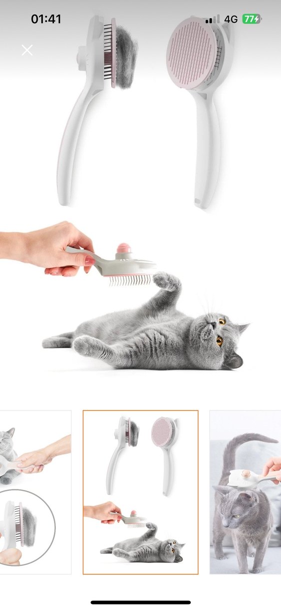 Gri Kedi Tüy Toplayıcı Fırça - Görsel 2