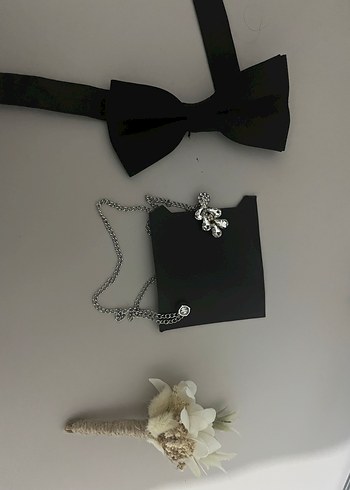 Gotik Siyah Papyon ve Aksesuar Seti - Görsel 3