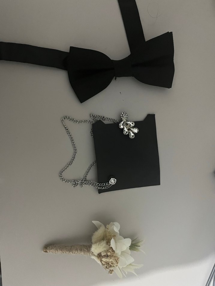 Gotik Siyah Papyon ve Aksesuar Seti - Görsel 3