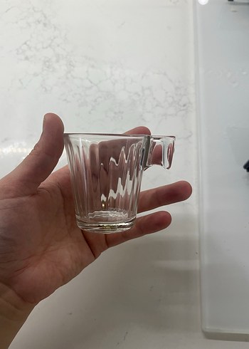 6'l Casablanca Küçük Cam Espresso bardağı - Görsel 4