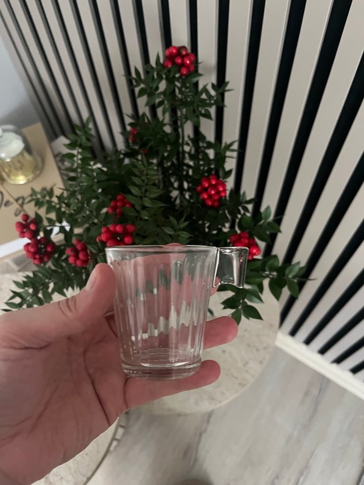 6'l Casablanca Küçük Cam Espresso bardağı - Görsel 3