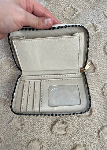 Bej Yılan Desenli Fermuarlı Kadın Cüzdanı - Ana görsel