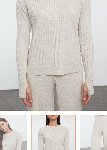 bej triko takım - Görsel 2