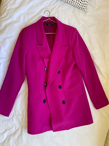 Blazer jean Fuşya