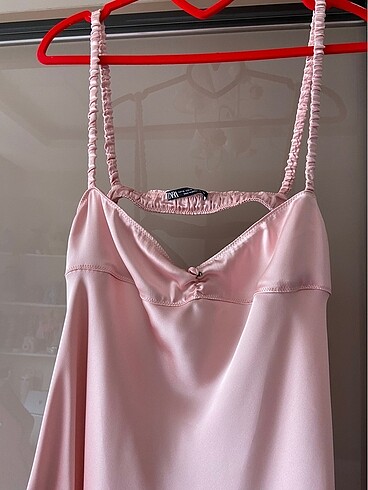 Zara saten elbise