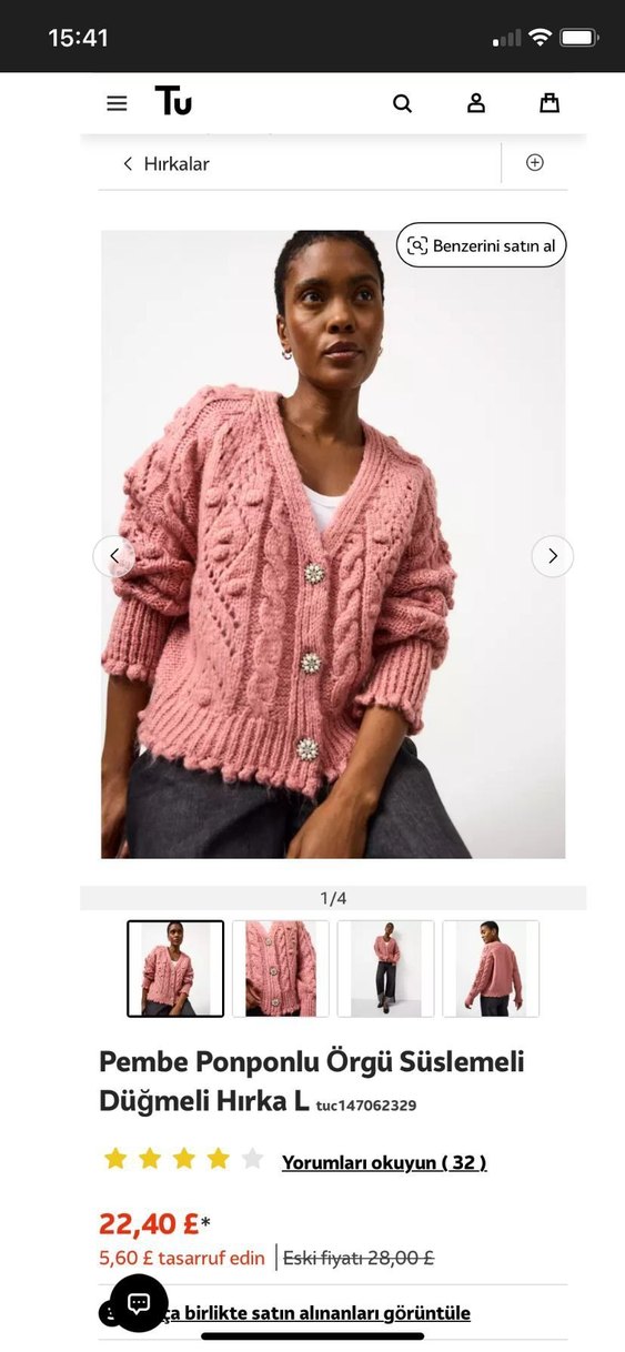 TU marka orijinal ürün
Etiketli  taşlı düğme detaylı tek - Görsel 2