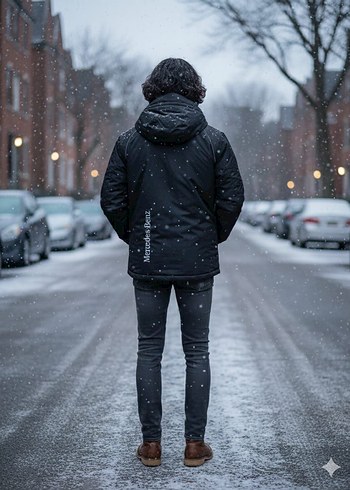 MERCEDES marka Orjinal Ürün
Etiketli  softshell kumaş, - Görsel 3