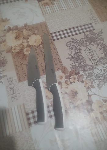 Beyaz Gri Saplı 2'li Mutfak Bıçağı Seti - Görsel 2