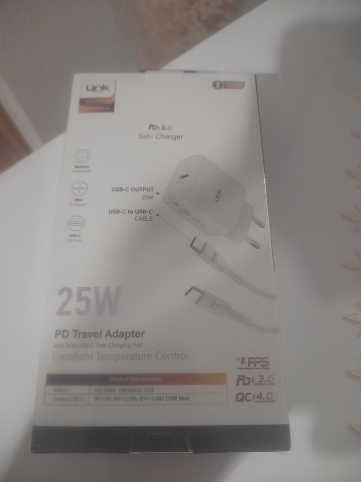 Link Beyaz Hızlı Şarj Adaptörü QC4.0 - Görsel 3
