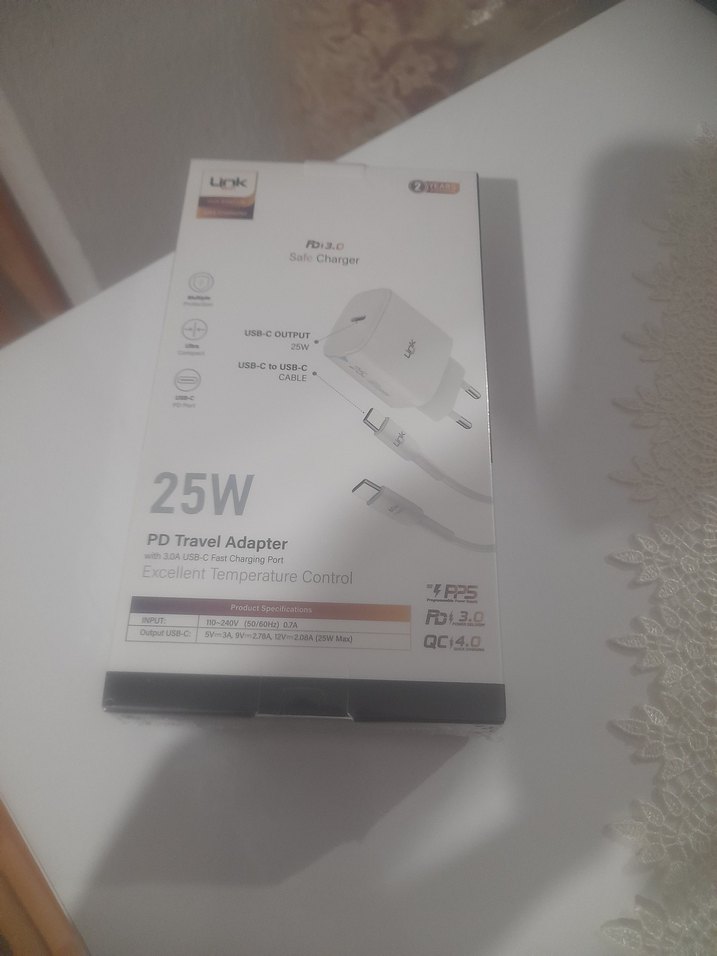 Link Beyaz Hızlı Şarj Adaptörü QC4.0 - Görsel 2