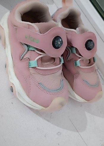 Vicco Kız Çocuk Pembe Cırt Cırtlı Spor Ayakkabı