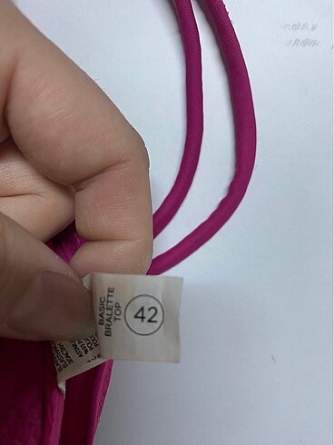 42 Beden pembe Renk Bralet bikini üstü