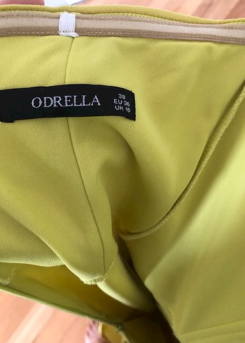 Sarı Drapeli Uzun Abiye Elbise - Görsel 5