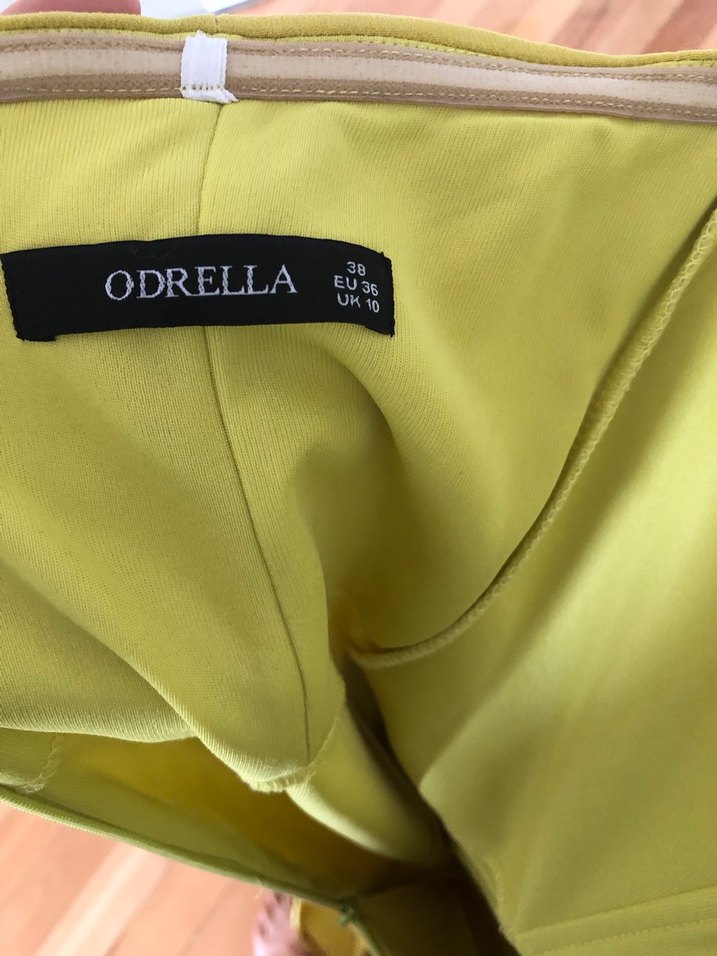 Sarı Drapeli Uzun Abiye Elbise - Görsel 5