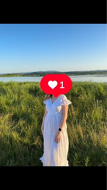 Diğer Pamuklu Beyaz Pinterest Elbisesi