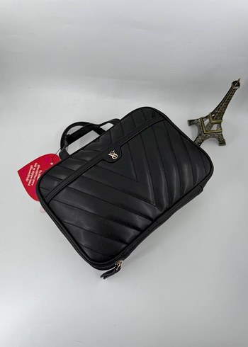 Fermuarlı Siyah Kadın Makyaj Çantası - Görsel 2