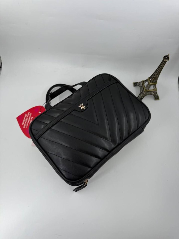 Fermuarlı Siyah Kadın Makyaj Çantası - Görsel 2