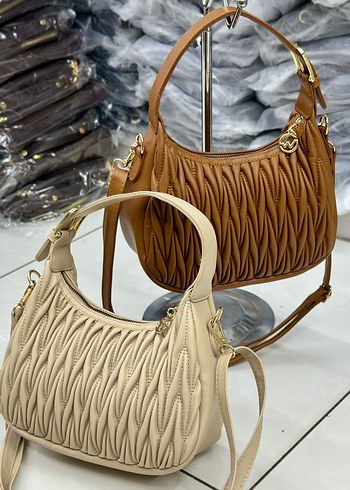 Kadın Deri Pileli Nakışlı Çanta - Görsel 2